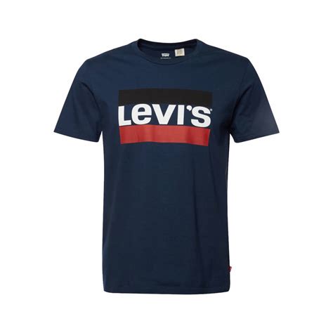 Tee Shirt Col Rond Levis Logo Graphic En Coton Bleu Marine Floqué Rue