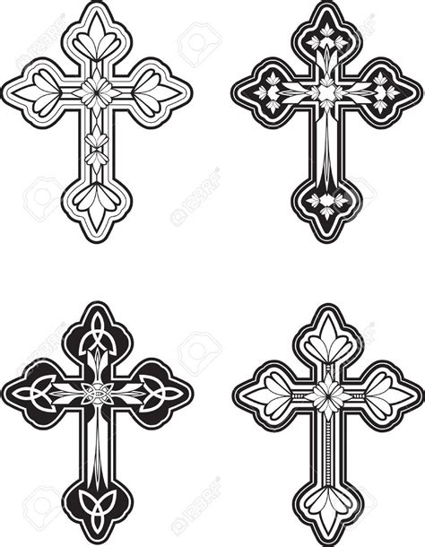 A Group Of Ornate Celtic Cross Designs Stock Vector 41695073 Celtic