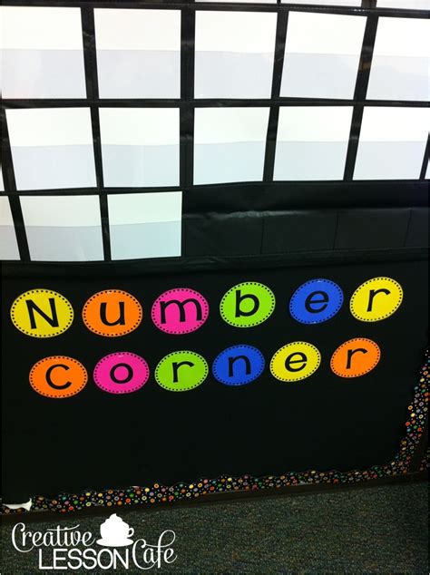 Creative Lesson Cafe Number Corner Set Up Photos Our Calendar Math