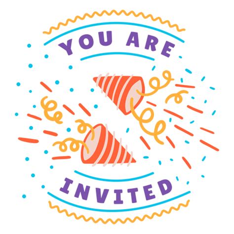 You Are Invited Lettering Birthday Transparent Png And Svg Vector File