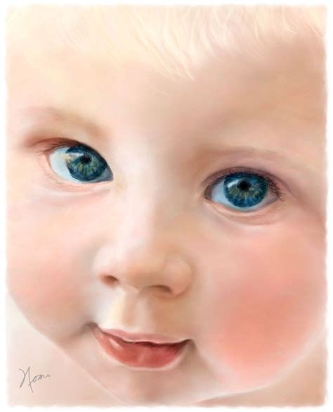 Portrait Painting Of Baby Boy Portrait Painting Custom Portrait