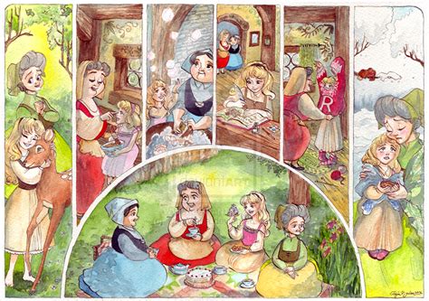 Aurora And The Three Good Fairies Through The Years Disney Princess