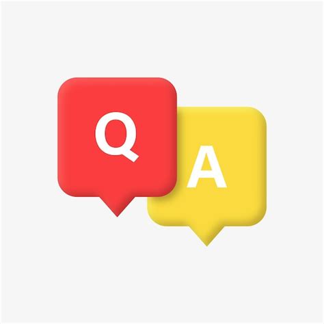 Premium Vector Question And Answer Speech Bubble Icon 3d With Q And A