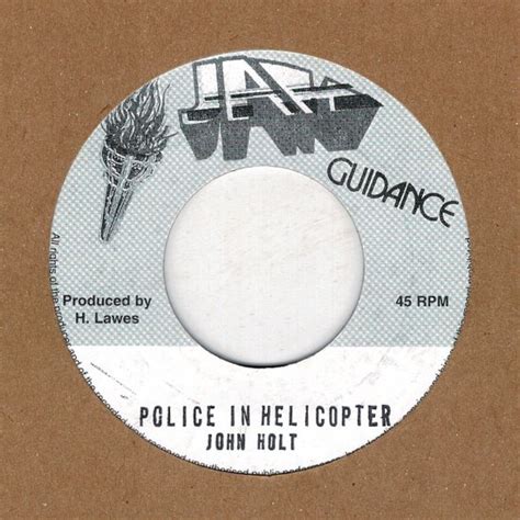 【re used】police in helicopter john holt stamina records vintage reggae record shop