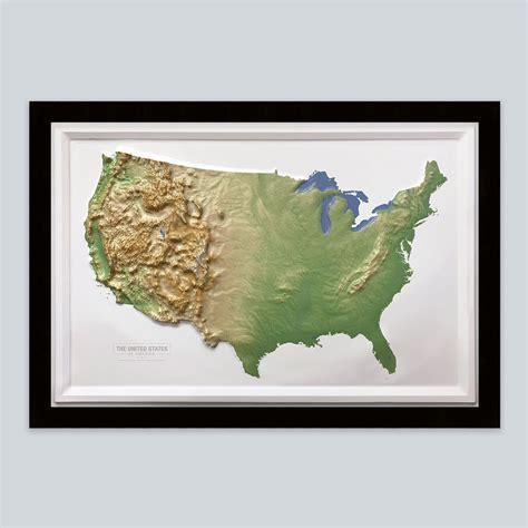 United States 3d Raised Relief Map Natural 3d Topographical Maps