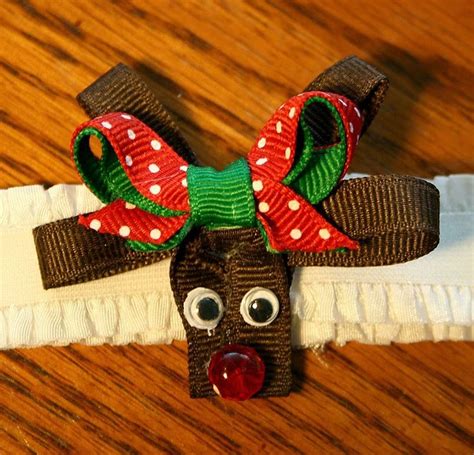 Reindeer Hair Bowclip Tutorial Christmas Design Idea Christmas Hair