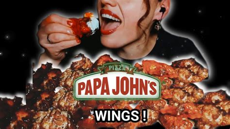 Papa John S Wings Mukbang Review Eating Wings Asmr Youtube