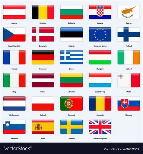 Printable European Countries Flags Europe Countries Europe Country
