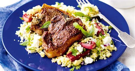 3 tbsp red wine vinegar. Peppered lamb chops with rhubarb and fetta couscous