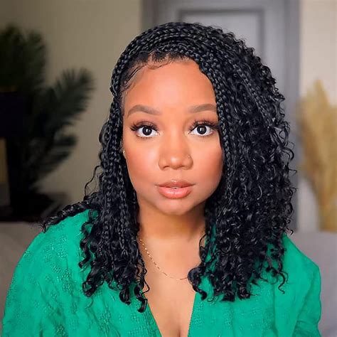 Buy Xtrend 14inch 8packs Boho Box Braids Crochet Hair With Curly Ends 16strands Pack Pre Looped