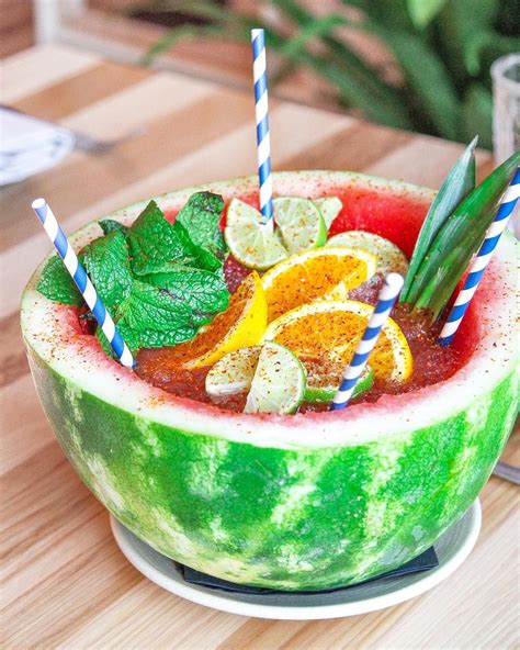 Watermelon Punch Bowl From Atx Cocina In Austin Tx Travel Food Food