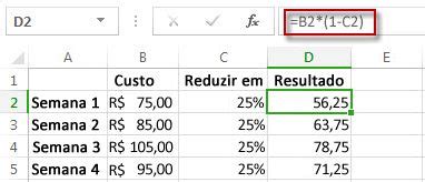 Como Fazer Conta De Porcentagem No Excel