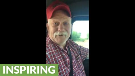 Music can transport you to another place, just by listening to a song. Truck driver with cancer sings powerful uplifting song - YouTube
