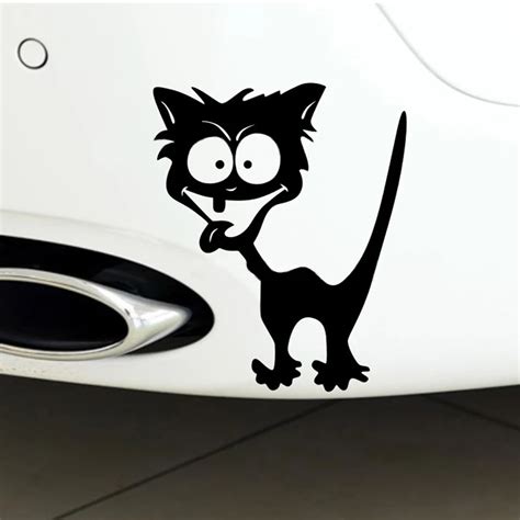 2018 Cat Car Styling Sticker On Car Reflective Waterproof Vinyl Funny