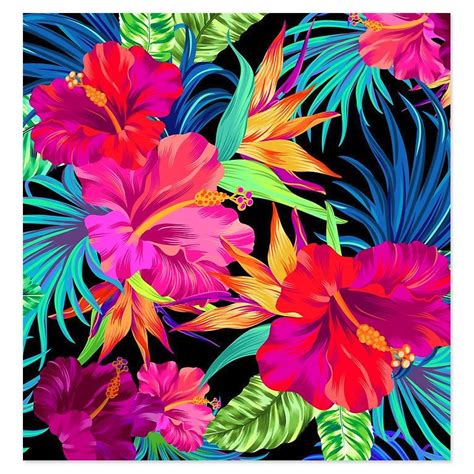 Latest Tropical Patterns On Behance Tropical Flowers Tropical Art