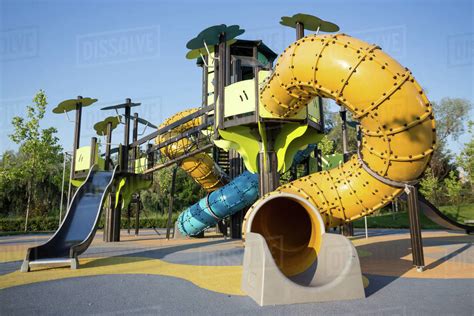 A Large Beautiful Playground In The Park Urbanization Of Cities