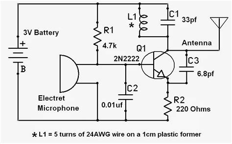 Electronic Circuit Diagrams Spy Bug Fm Transmitter