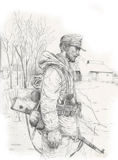 Pin By Zeke On Soldat Military Drawings Soldier Drawing Military