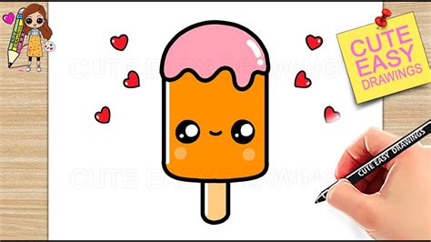 How To Draw Cute Ice Cream Easy Step By Step Youtube