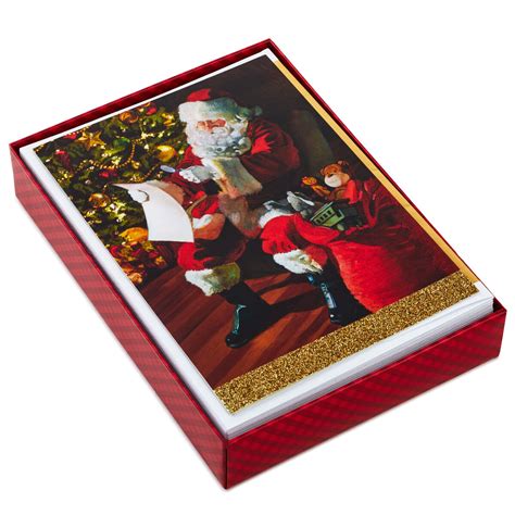 Santa Claus With Toy Sack Christmas Cards Box Of 18 Boxed Cards