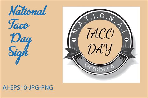 National Taco Day Sign Graphic By Karya Langit · Creative Fabrica