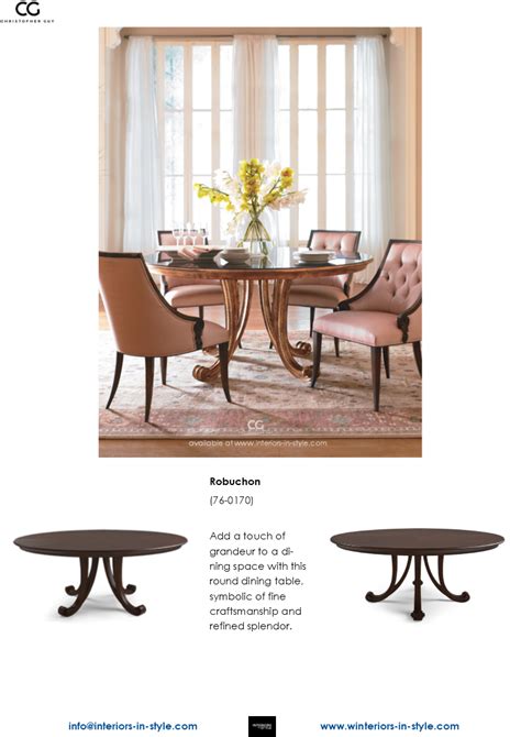 76 0170 Robuchon Add A Touch Of Grandeur To A Dining Space With This