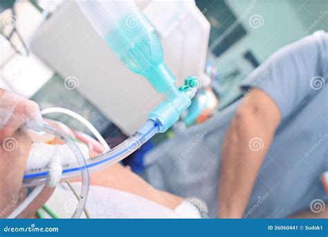 Critical Patient In The Icu Stock Image Image 36060441