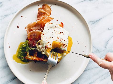 This cheesy hashbrown casserole recipe is true comfort food. Cheesy Hash Brown Waffles with Pesto and Crispy Prosciutto ...