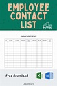 Free Download for the Employee Directory and Contact List Form Template ...