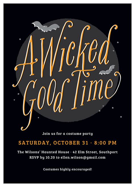 Wicked Good Time Halloween Invitations By Basic Invite