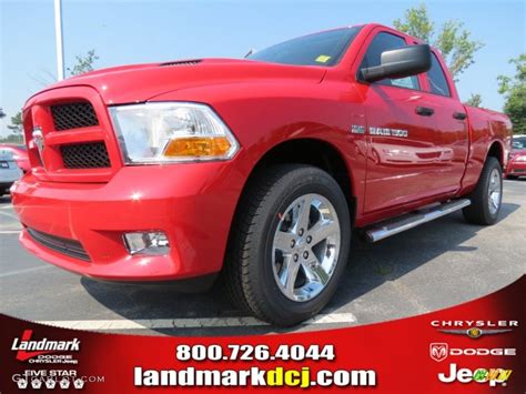 2012 Flame Red Dodge Ram 1500 Express Quad Cab 68829631 Photo 2