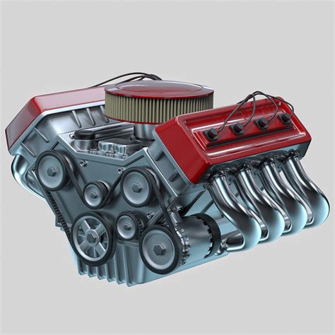 3d Model Car Engine Animated Cgtrader