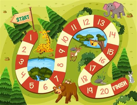 Estos juegos didácticos de matemáticas permitirán a los alumnos conocer y repasar los contenidos de matemáticas de 5º y 6º de primaria: Wild animal board game - Download Free Vectors, Clipart ...
