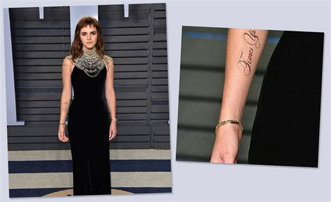 A Atriz Emma Watson Aparece Em Festa Pós Oscar Ostentando Tattoo