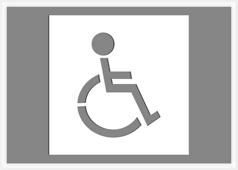 Handicapped Stencil Image Parking Lot Stencils Stencils Online