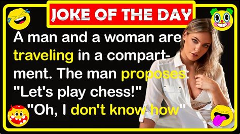 🤣 joke of the day a man and a woman are traveling in a compartment the man funny jokes