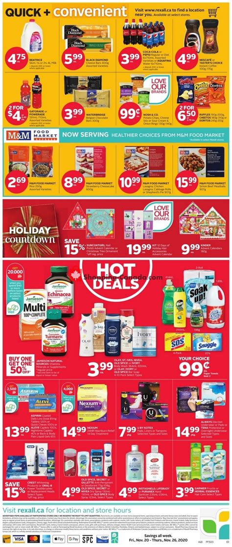 Rexall Drug Store Canada Flyer Special Offer West November 20