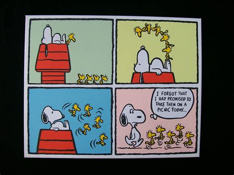 Jdtoonart Cartoon And Comic Pop Art Paintings Peanuts Snoopy 4 Panel