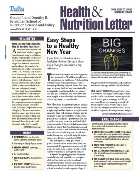 Tufts University Health And Nutrition Letter University Health News