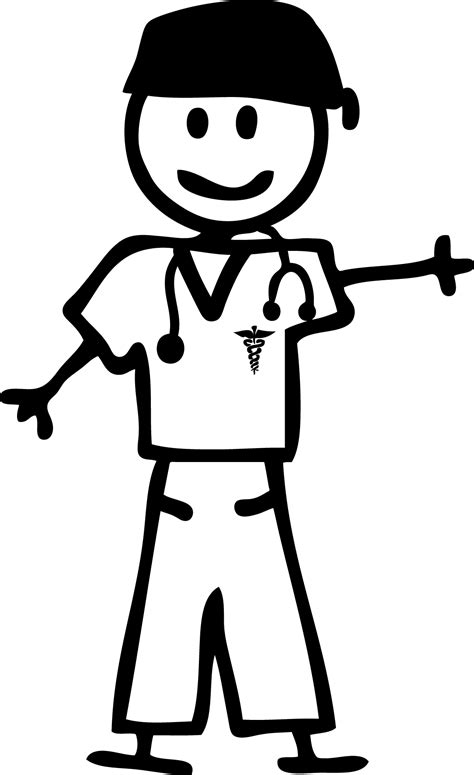 Nurse Black And White Clipart Free Download On Clipartmag