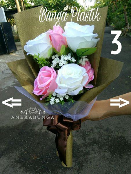 Jual Hand Bouquet Bunga Plastik Artificial Birthday Graduation Bucket Flower Wisuda Murah Di