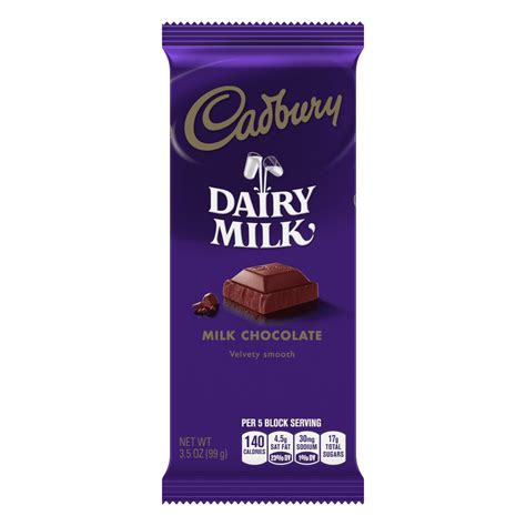 Cadbury Dairy Milk Chocolate Candy Bar Box 35 Oz 14 Ct Walmart