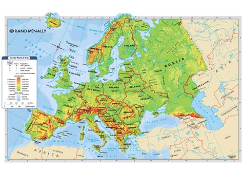 Labeled Physical Map Of Europe Europe Physical Features Map Casami Images