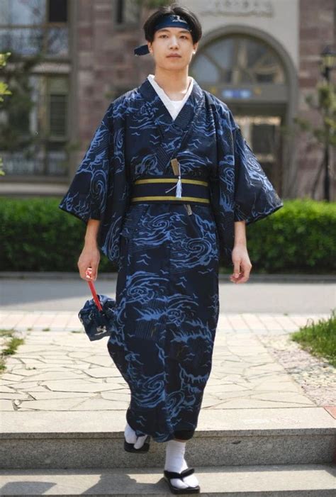 Japanese Summer Man Kimono Male Kimono Japanese Traditional Clothing