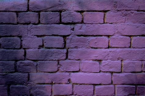 Premium Photo Brick Wall Painted In Lilac Purple Color