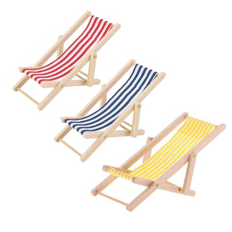 wooden foldable deckchair lounge beach chair for 1 12 dollhouse accessory buy wooden foldable