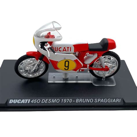 Modellino Moto Atlas Edicola 124 Ducati 450 Desmo 1970 Bruno Spaggiari