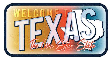 Welcome To Texas Vintage Rusty Metal Sign Vector Illustration Vector