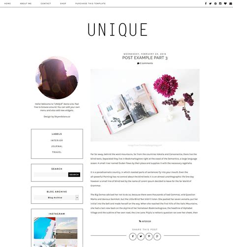 New Premade Blogger Template Clean Blog Design Blog Layout Blogspot Minimalist Theme