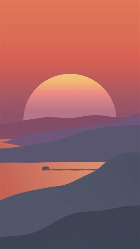 540x960 Surreal Sunset Minimal 4k 540x960 Resolution Wallpaper Hd